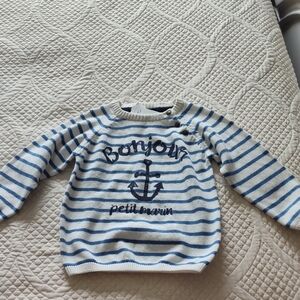 H&M Nautical Blue and White Kids Sweater